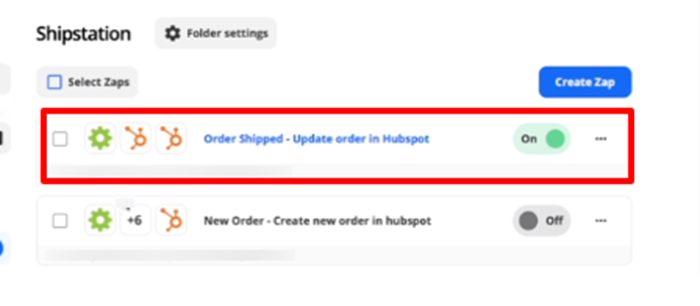 Update order in HubSpot